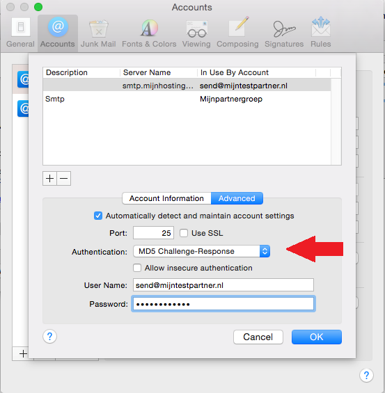 Ik wil mijn mail instellen voor Mac OS X, hoe moet ik dat doen?