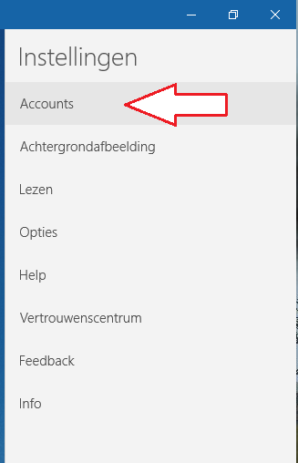 E-mail instellen - Windows 10