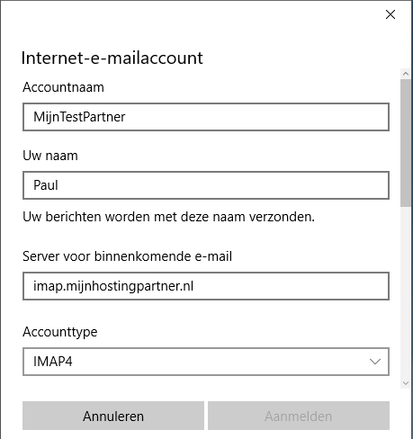 E-Mail-Einrichtung - Windows 10