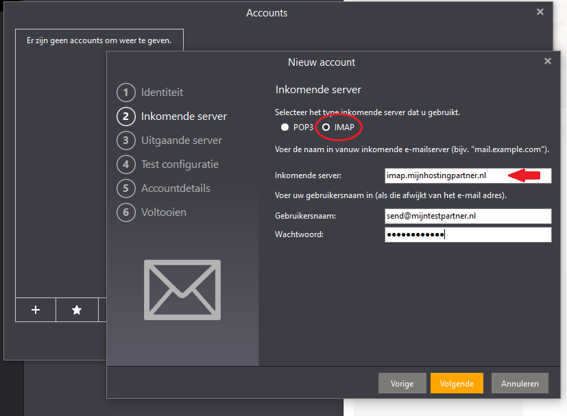 Email instellen - eMclient
