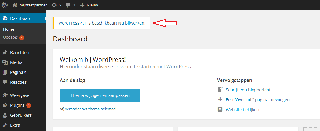 Updating WordPress