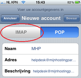 Email instellen – iOS 6 iPad/iPhone